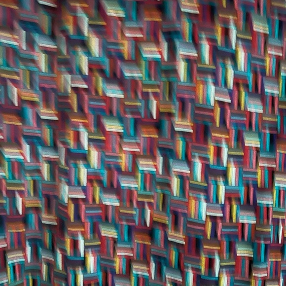 KOOS of Course Silk Pattern Play Button LS Blouse - Picture 7 of 7